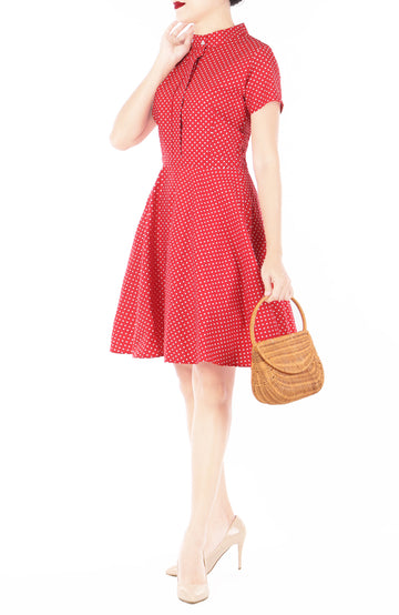 Darling Dots Clara Dress - Berry